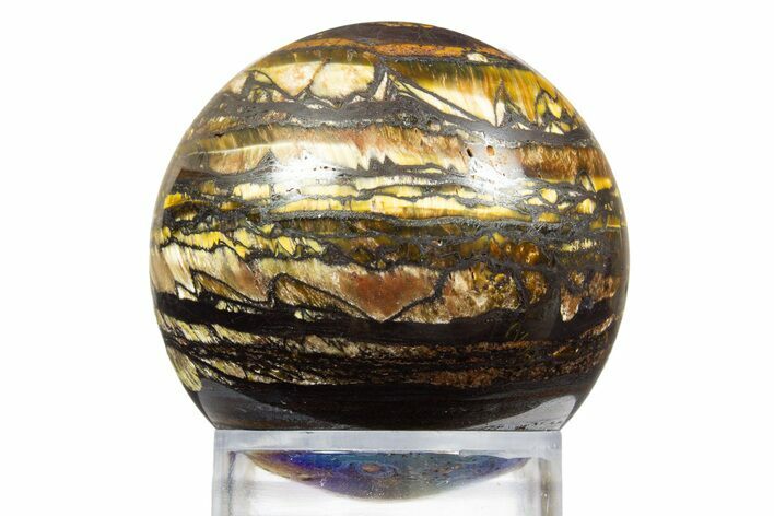 Polished Tiger Iron Stromatolite Sphere - Billion Years #316236
